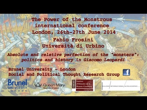 Fabio Frosini, Politics and History in Giacomo Leopardi