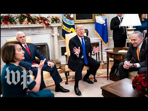 , title : 'Watch the full, on-camera shouting match between Trump, Pelosi and Schumer | The Washington Post'