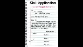 How to Write Application About Fever🤒|Sick| #application #about #fever #writer #how #top#sick