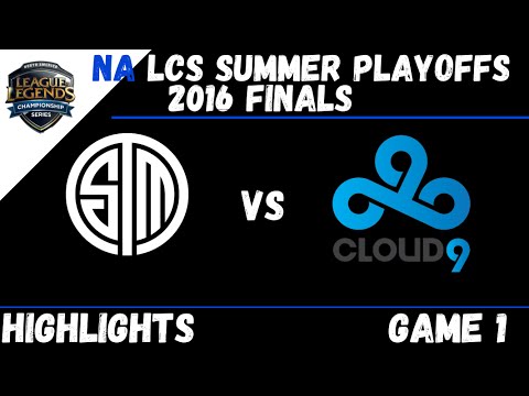 TSM vs C9 Game 1 highlights NA LCS Summer Playoffs Finals 2016 Team Solo Mid vs Cloud 9