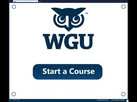 Part of a video titled 2020 - WGU - Start A Course - YouTube
