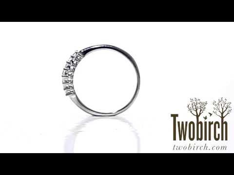 7 Stone Princess Cut Wedding Ring - TwoBirch -