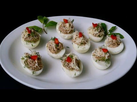 Фаршированные яйца  Шикарная закуска на праздничный стол