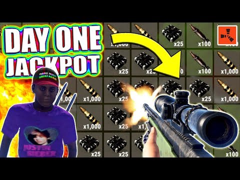 Rust L-96 DAY 1 JACKPOT RAIDS - PvP Raiding RICH Roof Campers = MASSIVE LOOT (Rust Modded Server)