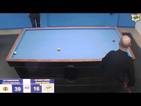LIGA 3 BANDAS 1ªDIV. -  J. Martín (SANT ADRIA) VS  V. Martínez (TARRAGONA )