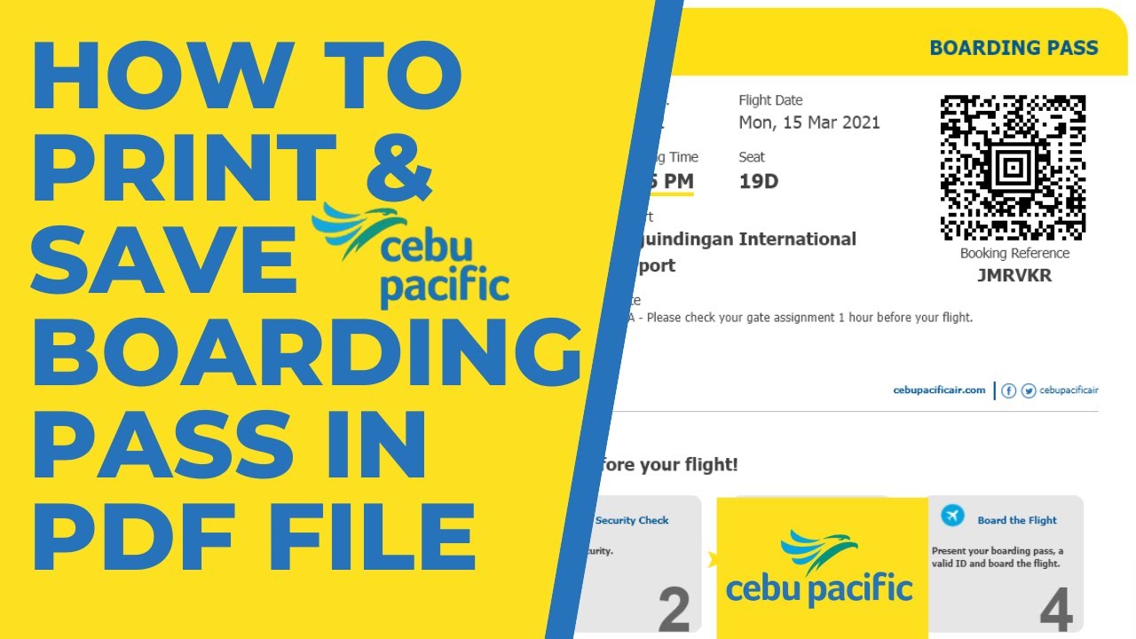How To Save Your Boarding Pass in PDF file and How To Print Your Boarding Pass l Cebu Pacific l 2020