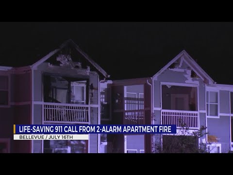 Life-saving 911 call released after 2-alarm apartment fire in Bellevue