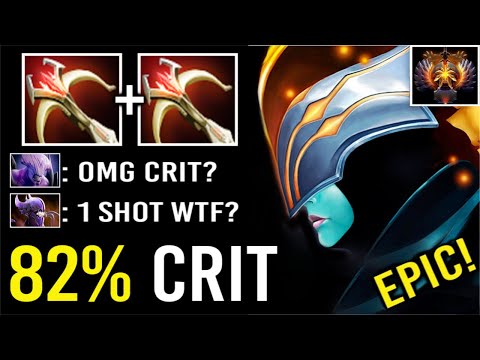 WTF 82% CRIT 2x Daedalus PA 1 Shot Delete All Most Imba Non-Stop Crit Build 7.30 Dota 2