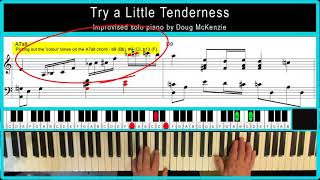 Try a Little Tenderness - jazz piano tutorial. Version 2