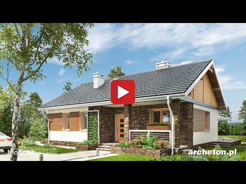 Projekt domu Modrzyk - archeton.pl - parterowy 78,3 m2
