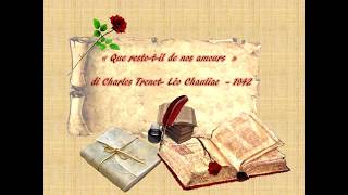 Que reste-t-il de nos amours - Charles Trenet  1942 (con traduzione in Italiano)