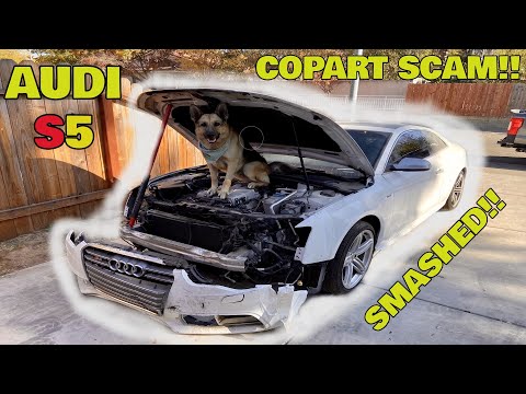 I Bought a SMASHED AUDI S5 from COPART and its ALL BAD! COPART SCAM!!