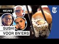 Hier eten Ronnie Flex en Famke Louise hun sushi