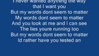 tested and true with lyrics-Secondhand serenade