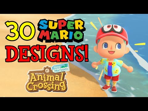Super Mario Custom Designs and Clothes in Animal Crossing New Horizons!