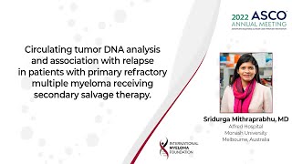 ctDNA analysis and association in primary RR multiple myeloma receiving secondary salvage therapy