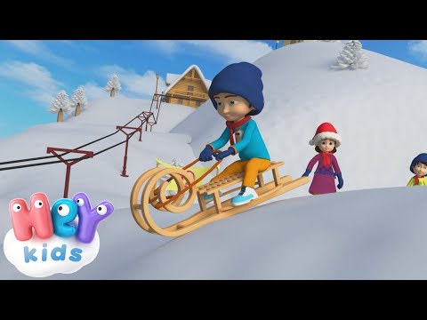 Zimowe piosenki dla dzieci 🛷 Dzieci Pędzą W Saniach, A Mikołaj Pędzi + 23 minut 🎅 HeyKids po Polsku