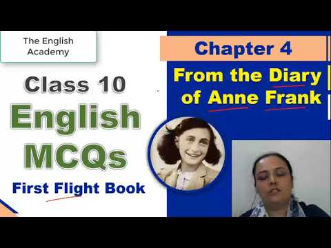 MCQ Quiz "From the Diary of Anne Frank" Class 10 English by Ruchika Ma'am as per CBSE NCERT Syllabus