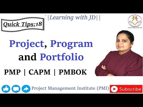 Difference between Project, Program and Portfolio | PMP & CAPM Quick Tips 18 | PMI | PMBOK
