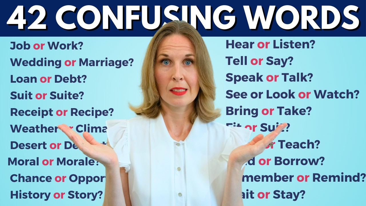 42 Confusing English Words in 45 Minutes | English Vocabulary
