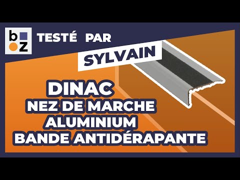 Nez de marche en aluminium avec bande antidérapante protectrice DINAC