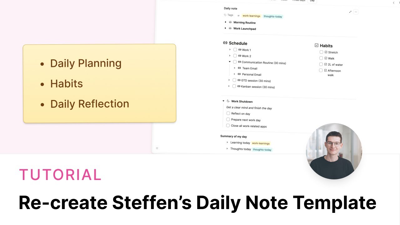 Recreating Steffen's Daily Note Template