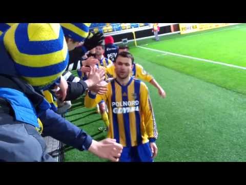 Podziękowanie po meczu Arka Gdynia - Korona Kielce