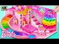 DIY Dream Barbie Castle with Luxury Pink Bedroom, Rainbow Slide Pool, Dress ❤️ DIY Miniature House