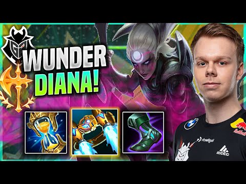 WUNDER IS A GOD WITH DIANA! - G2 Wunder Plays Diana JUNGLE vs Karthus! | Patch 11.15