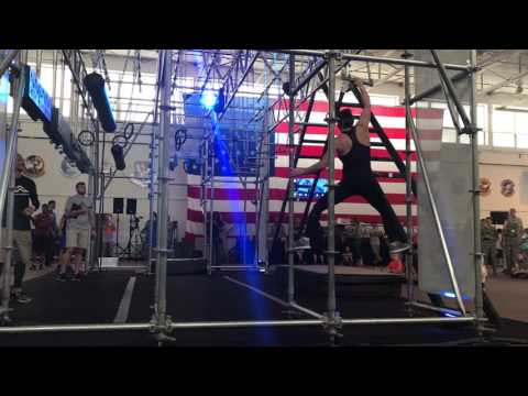 Alpha Warrior Barclay Stockett comoletes the course set up at Moody Air Force Base in record time.