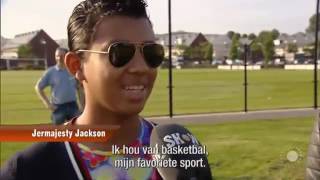 Jermaine Jackson and sons Jaafar and Jermajesty at baseball game in Maastricht 2013
