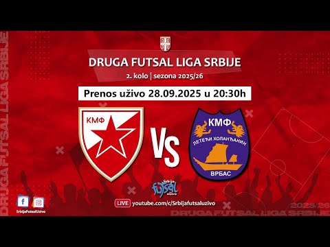 KMF Crvena Zvezda - KMF Leteći Holanđanin | Druga futsal liga Srbije