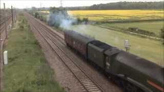 preview picture of video '60009 Union of South Africa - Southall-York light engine - 11/06/2013'