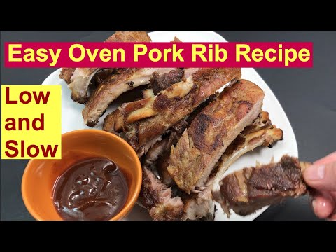 Easy oven pork rib cooked low and slow