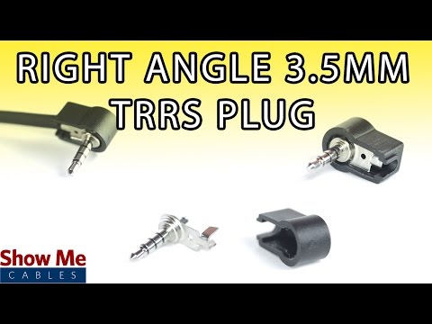3.5mm Right Angle TRRS Plug - DIY Project to Repair Your Audio Cable #946