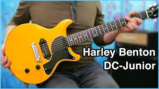 Video thumbnail for Harley Benton DC-Junior TV Yellow - Double Cut Les Paul for $184 by Toby's Guitar Gear Demos 🎵