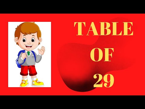 Table of 29 | Learn Multiplication | Maths Table | 29 Ka Pahada