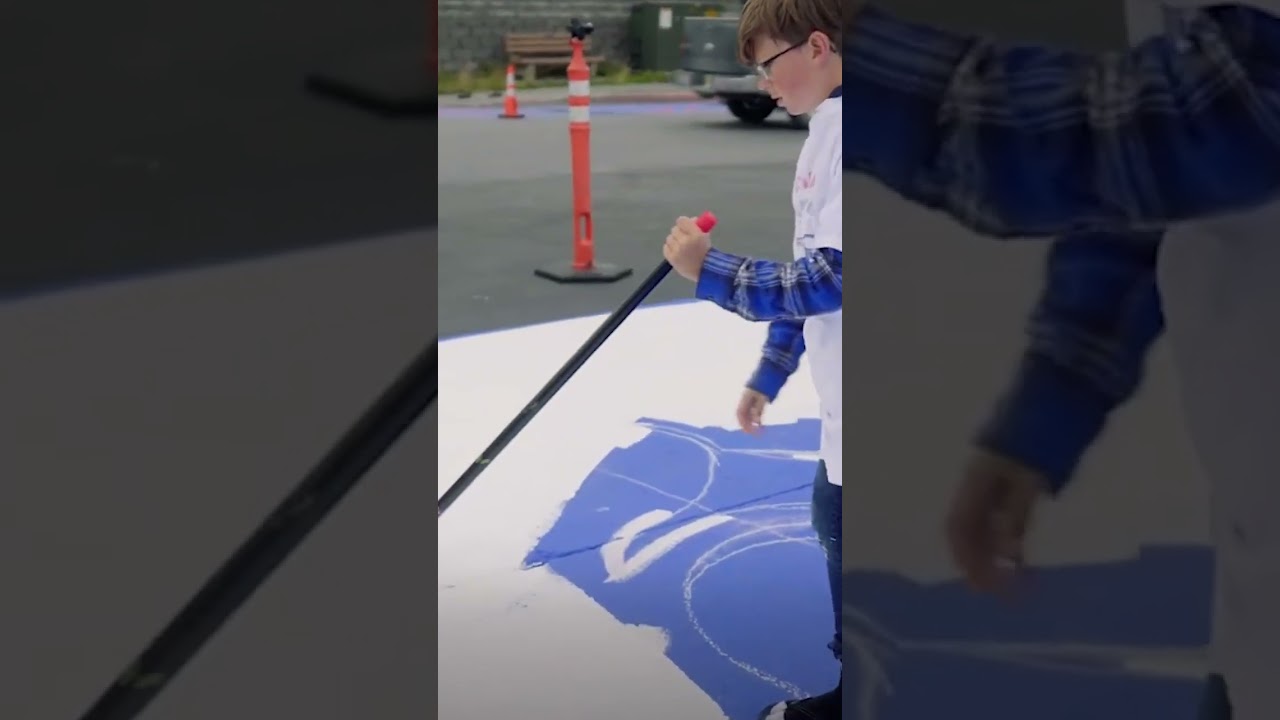 Asphalt Art In Action In Alaska To Improve Road Safety | Bloomberg Philanthropies