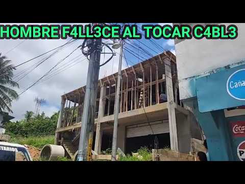 HOMBRE F4LL3CE AL TOCAR UN C4BL3 EN PUERTO BARRIOS, GUATEMALA.