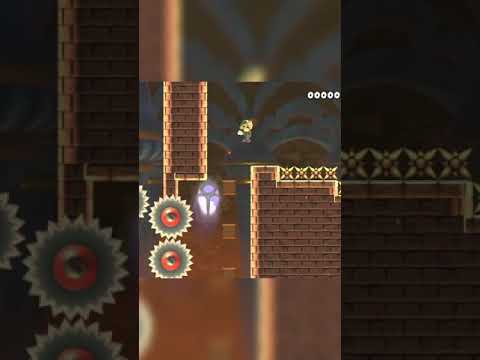 JUMPING OVER SPIKES AND SAWS!! Super Mario Maker 2 #shorts
