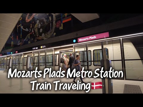 Part 28 - Train traveling Video Copenhagen- Mozarts Plads metro station #train #travel 
