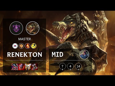 Renekton Mid vs Yasuo - KR Master Patch 11.23