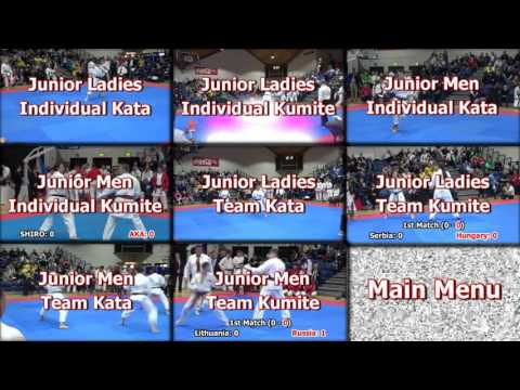 2016 JKA European Championship - Junior Menu