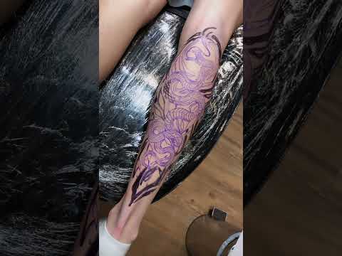 Snake On Leg Tattoo