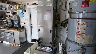 Installation of new Carrier Infinity fan coil FE4 replacing a gas furnace