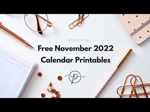 FREE November 2022 Calendars with Instant Download