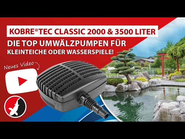 Video Teaser für Kobre®Tec Classic 2000 & 3500 Liter - Die top Umwälzpumpen für Kleinteiche oder Wasserspiele!