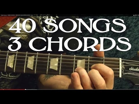 40 Rock Songs, 3 Chords Guitar Lesson Video