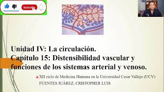 FISIOLOGÍA: DISTENSIBILIDAD VASCULAR y FUNCIONES DE LOS SISTEMAS ARTERIAL y VENOSO