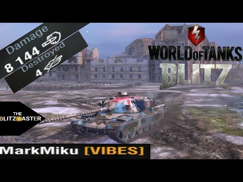 Chieftain Mk.6 Royal : 8144 Damage  4 kills -WoT Blitz-